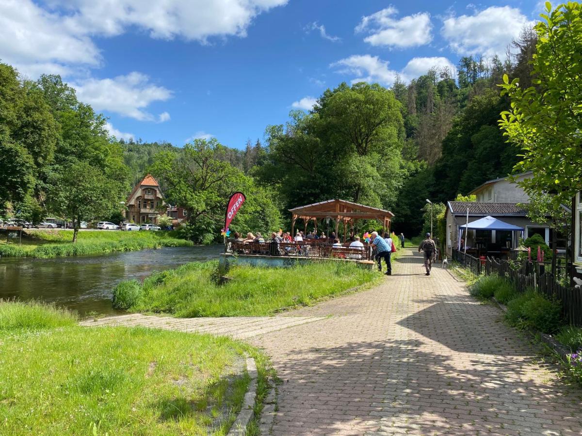 Pension Sternschnuppe, Treseburg Harz, Unmittelbar Am Wasser Thale Exterior foto
